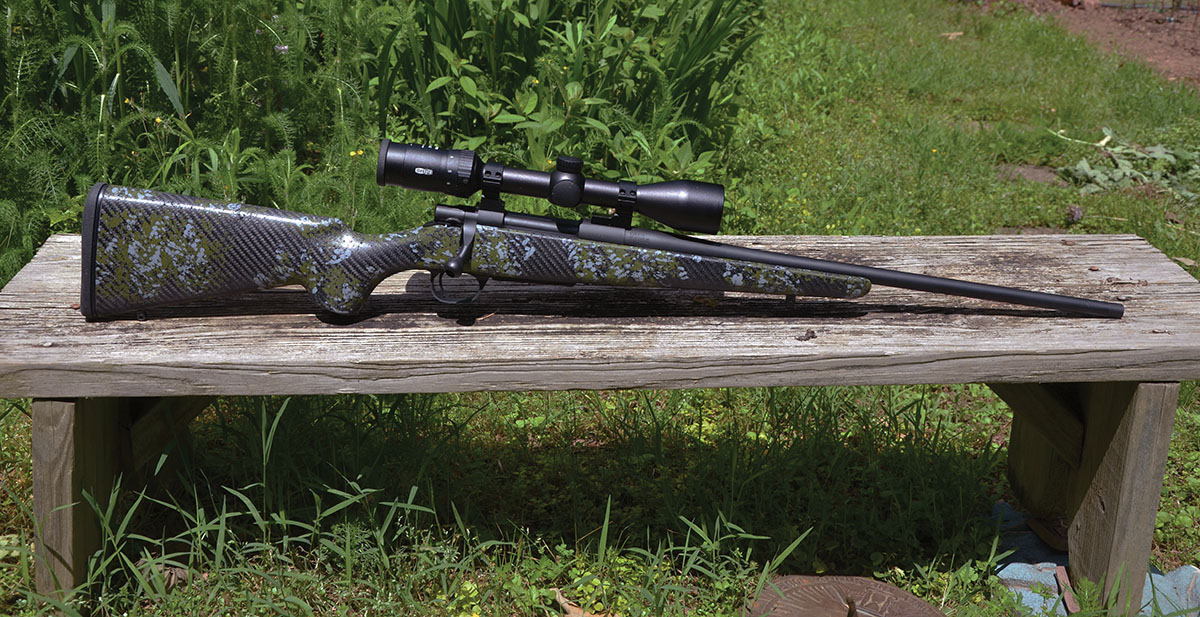 The Howa Model 1500 Superlite barreled action is imported by Legacy Sports International of Reno, Nevada, where it is fitted with a Stocky’s hand-laid, carbon fiber stock.
